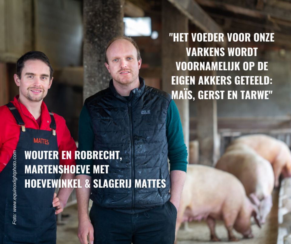 grondgenbonden varkens lokaal gevoederd