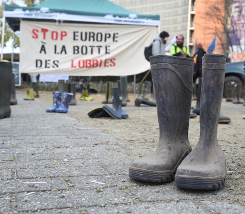 boerenbeweging voert actie tegen Europees beleid