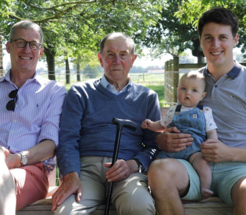 Vader, grootvader, zoon en Bert Defruyt